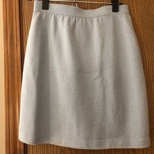 St John evening baby blue knit skirt.